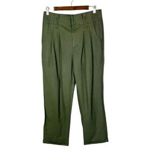 Indigo Rein Olive Hunter Green Paperbag Pleated Pants 11/29